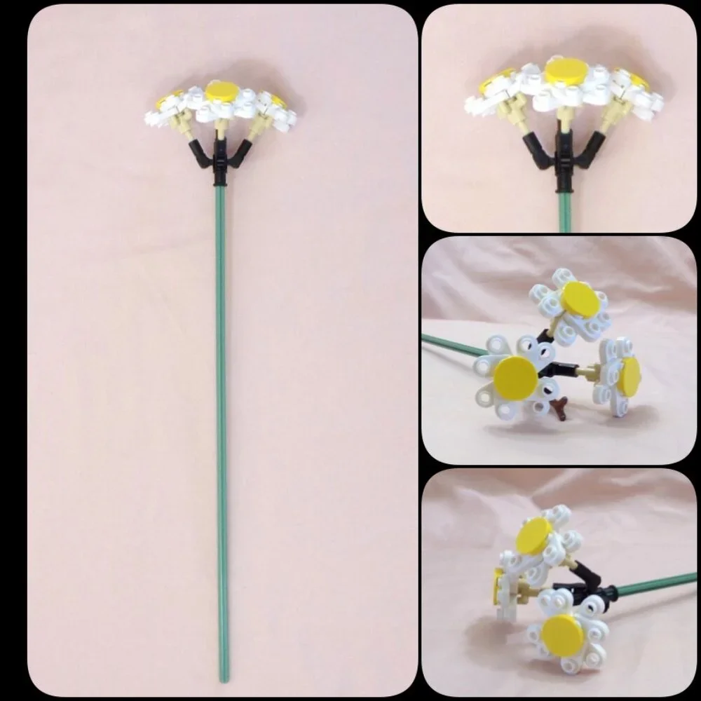 LEGO Botanical Flowers - 1 pcs Common Daisy White - Individual Sale from 10280